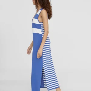 Lola Casademunt Vestidos Y Faldas<Vestido largo de punto AZUL-BLANCO