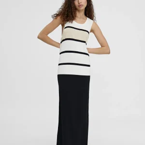 Lola Casademunt Vestidos Y Faldas<Vestido largo de punto NEGRO-CRUDO