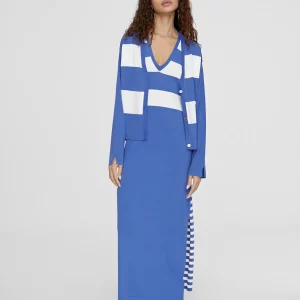 Lola Casademunt Vestidos Y Faldas<Vestido largo de punto AZUL-BLANCO