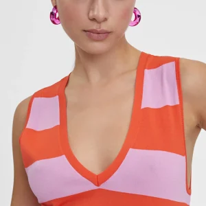Lola Casademunt Vestidos Y Faldas<Vestido largo de punto AZUL-BLANCO