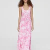 Lola Casademunt Baño<Vestido largo de tirantes ROSA