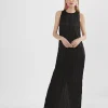Lola Casademunt Vestidos Y Faldas<Vestido largo efecto plisado MAGENTA