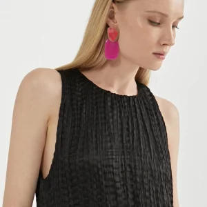Lola Casademunt Vestidos Y Faldas<Vestido largo efecto plisado MAGENTA