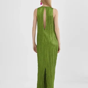 Lola Casademunt Vestidos Y Faldas<Vestido largo efecto plisado MAGENTA