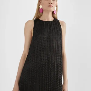 Lola Casademunt Vestidos Y Faldas<Vestido largo efecto plisado MAGENTA