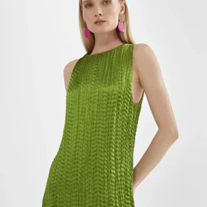Lola Casademunt Vestidos Y Faldas<Vestido largo efecto plisado MAGENTA