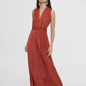 Lola Casademunt Vestidos Y Faldas<Vestido largo escote pico NEGRO