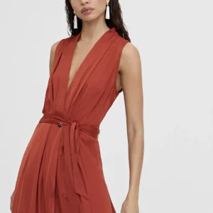 Lola Casademunt Vestidos Y Faldas<Vestido largo escote pico NEGRO