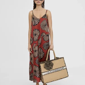Lola Casademunt Vestidos Y Faldas<Vestido largo estampado ROJO-NEGRO