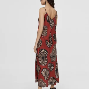 Lola Casademunt Vestidos Y Faldas<Vestido largo estampado ROJO-NEGRO
