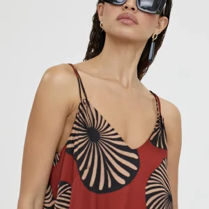 Lola Casademunt Vestidos Y Faldas<Vestido largo estampado ROJO-NEGRO