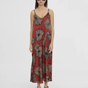 Lola Casademunt Vestidos Y Faldas<Vestido largo estampado ROJO-NEGRO