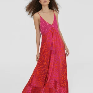 Lola Casademunt Baño<Vestido largo estampado animal print ROSA