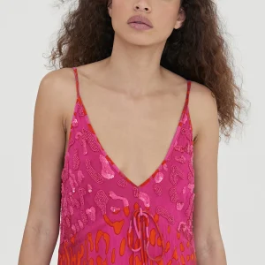 Lola Casademunt Baño<Vestido largo estampado animal print ROSA