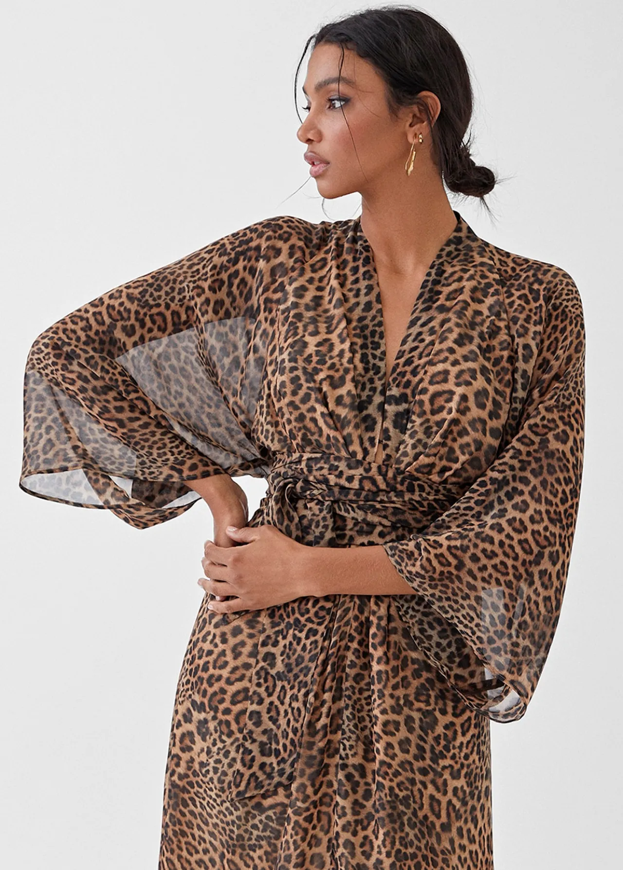 vestido_largo_estampado_leopardo_2.webp Lola Casademunt Vestidos Y Faldas<Vestido largo estampado leopardo MARRON-NEGRO