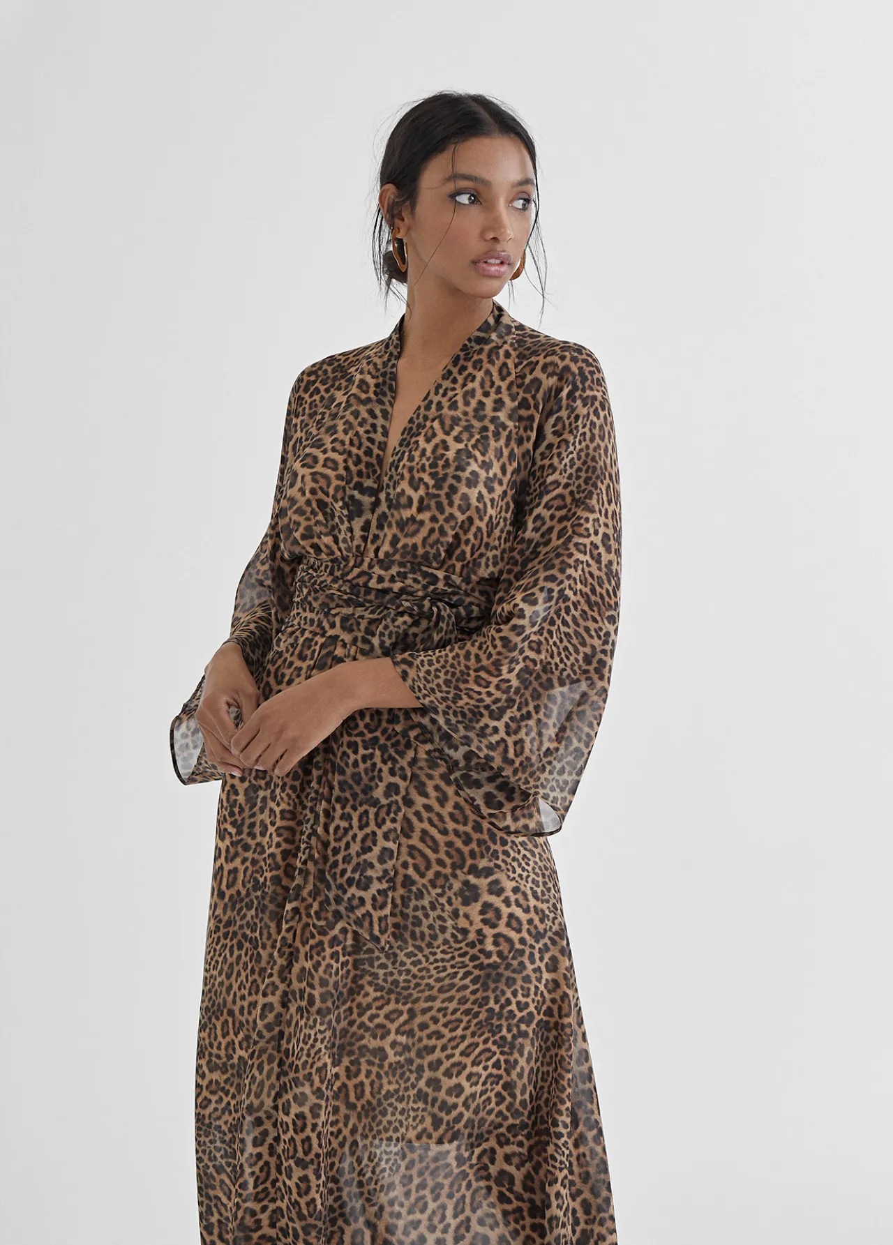 vestido_largo_estampado_leopardo_4.webp Lola Casademunt Vestidos Y Faldas<Vestido largo estampado leopardo MARRON-NEGRO