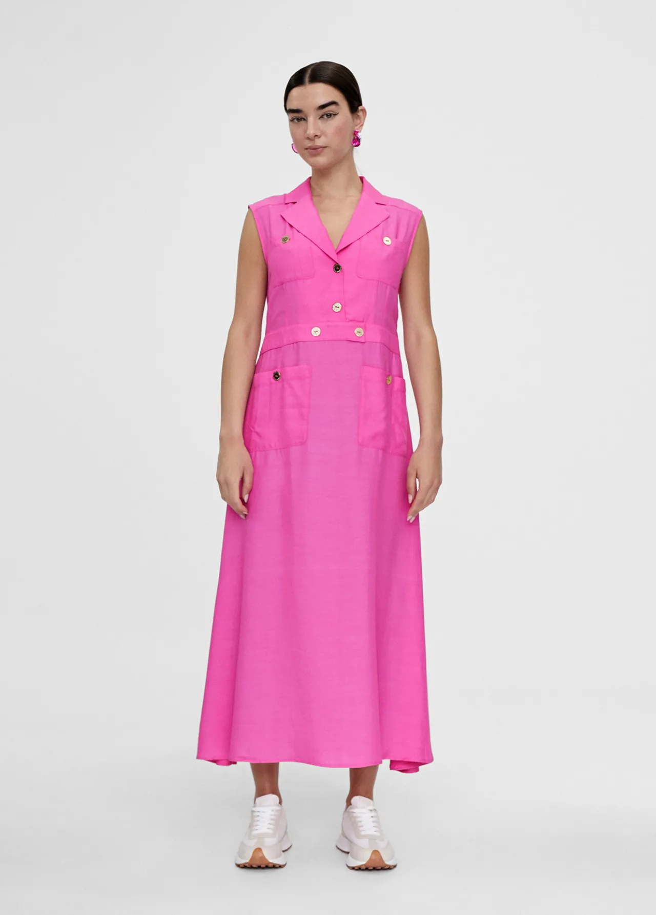 vestido_largo_fluido_3-2.webp Lola Casademunt Vestidos Y Faldas<Vestido largo fluido FUCSIA