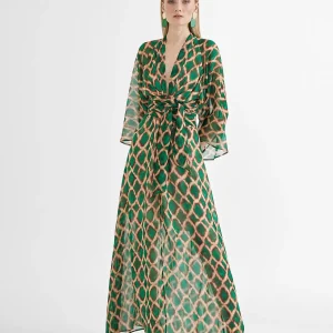 Lola Casademunt Vestidos Y Faldas<Vestido largo fluido estampado VERDE