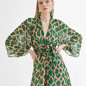 Lola Casademunt Vestidos Y Faldas<Vestido largo fluido estampado VERDE