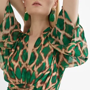 Lola Casademunt Vestidos Y Faldas<Vestido largo fluido estampado VERDE