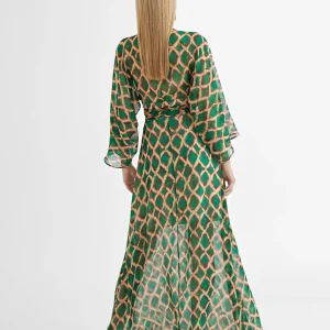 Lola Casademunt Vestidos Y Faldas<Vestido largo fluido estampado VERDE