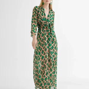 Lola Casademunt Vestidos Y Faldas<Vestido largo fluido estampado VERDE