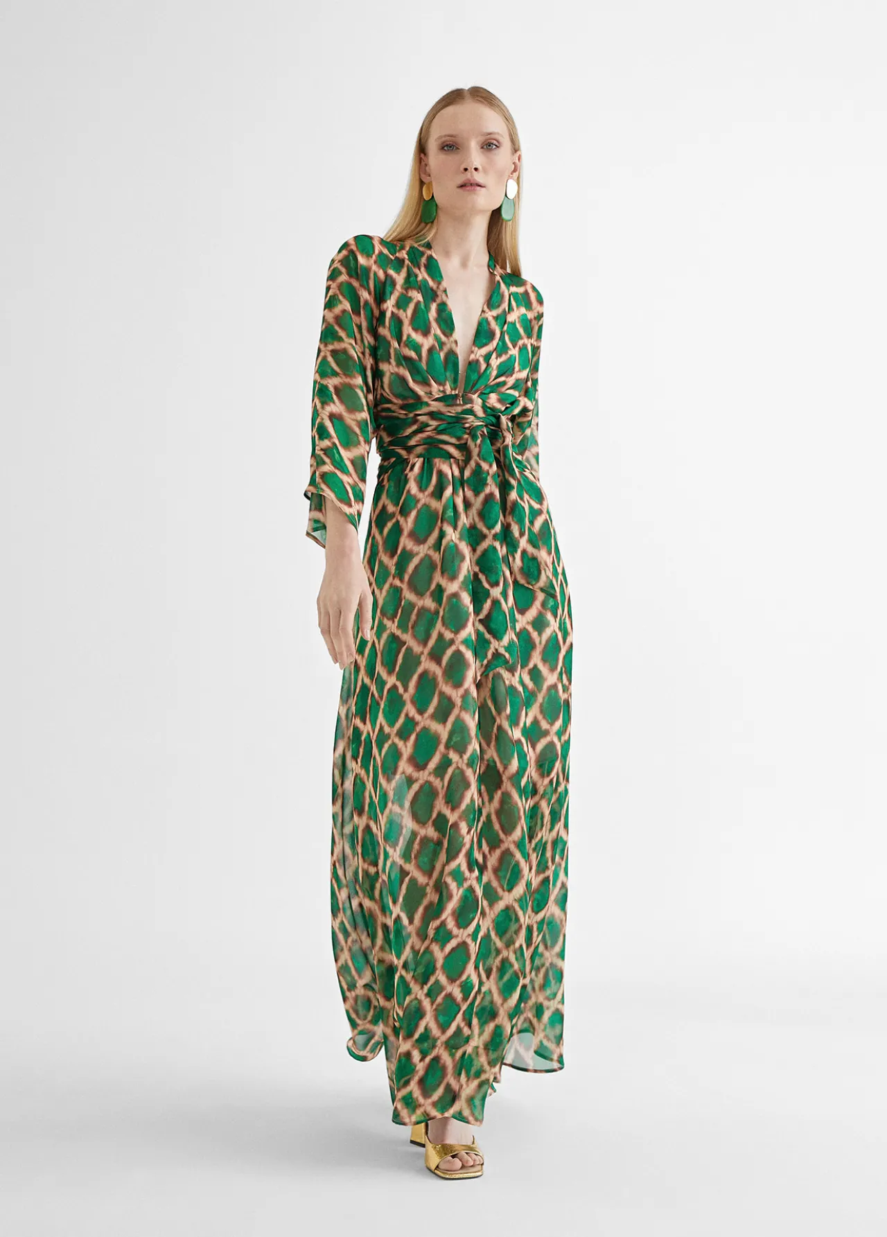 vestido_largo_fluido_estampado_4.webp Lola Casademunt Vestidos Y Faldas<Vestido largo fluido estampado VERDE