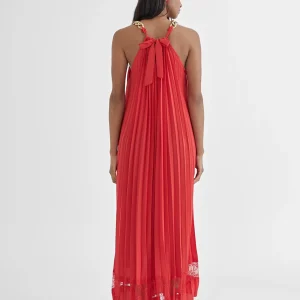 Lola Casademunt Vestidos Y Faldas<Vestido largo halter ROJO