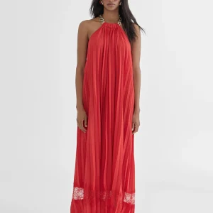 Lola Casademunt Vestidos Y Faldas<Vestido largo halter ROJO