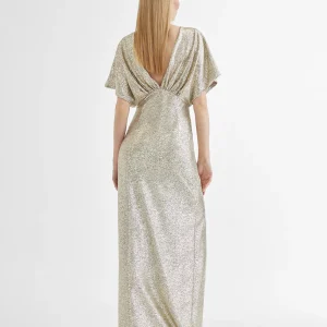 Lola Casademunt Vestidos Y Faldas<Vestido largo manga corta ancha DORADO