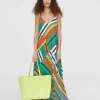 Lola Casademunt Vestidos Y Faldas<Vestido largo multicolor VERDE-NARANJA