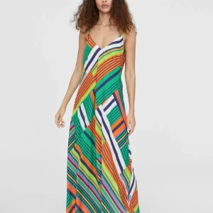 Lola Casademunt Vestidos Y Faldas<Vestido largo multicolor VERDE-NARANJA