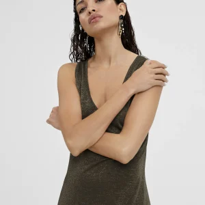 Lola Casademunt Vestidos Y Faldas | Punto<Vestido largo y dorado NEGRO