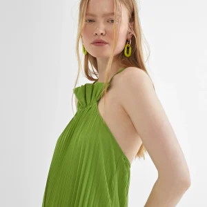 Lola Casademunt Vestidos Y Faldas<Vestido largo plisado FUCSIA