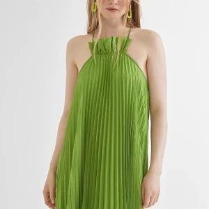 Lola Casademunt Vestidos Y Faldas<Vestido largo plisado FUCSIA