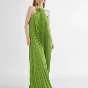 Lola Casademunt Vestidos Y Faldas<Vestido largo plisado FUCSIA