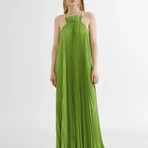 Lola Casademunt Vestidos Y Faldas<Vestido largo plisado FUCSIA
