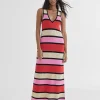 Lola Casademunt Vestidos Y Faldas | Punto<Vestido largo rayas ROJO