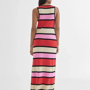 Lola Casademunt Vestidos Y Faldas | Punto<Vestido largo rayas ROJO