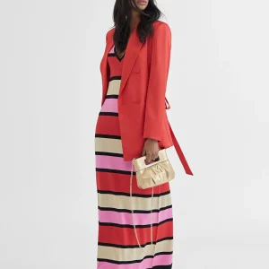 Lola Casademunt Vestidos Y Faldas | Punto<Vestido largo rayas ROJO