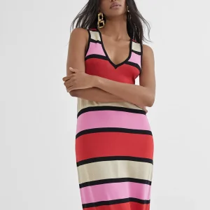 Lola Casademunt Vestidos Y Faldas | Punto<Vestido largo rayas ROJO