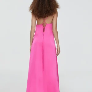 Lola Casademunt Vestidos Y Faldas<Vestido largo tipo lencero NEGRO