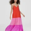 Lola Casademunt Vestidos Y Faldas<Vestido largo tricolor ROSA
