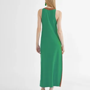 Lola Casademunt Vestidos Y Faldas | Punto<Vestido largo tricolor ROSA-METAL