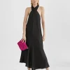 Lola Casademunt Vestidos Y Faldas<Vestido midi cuello halter cruzado ROJO