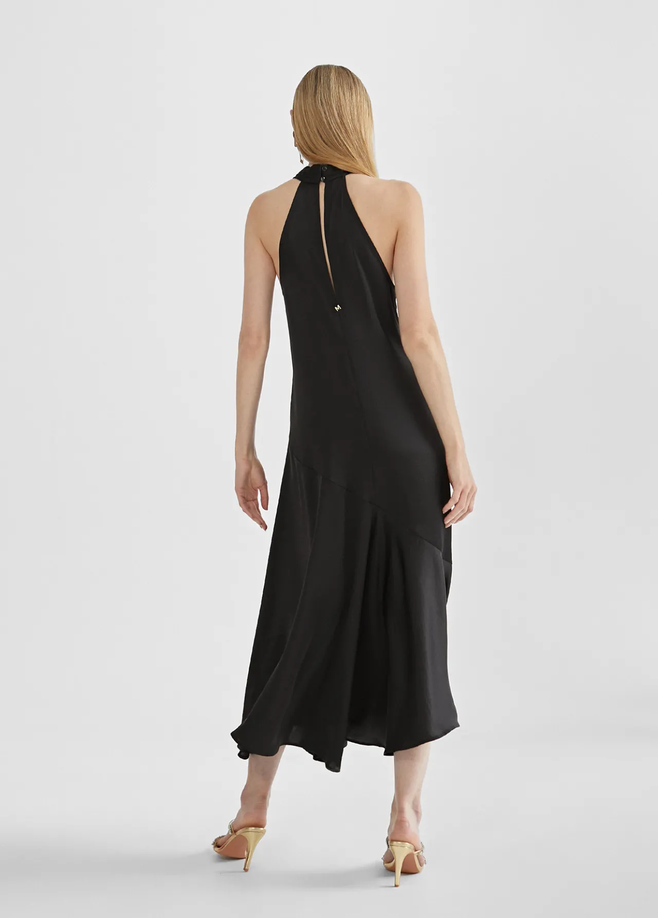 vestido_midi_cuello_halter_cruzado_2-1.webp Lola Casademunt Vestidos Y Faldas<Vestido midi cuello halter cruzado ROJO