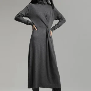 Lola Casademunt Vestidos Y Faldas<Vestido midi de punto GRISCLARO