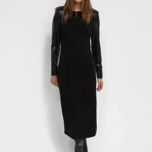 Lola Casademunt Vestidos Y Faldas<Vestido midi de punto roma NEGRO