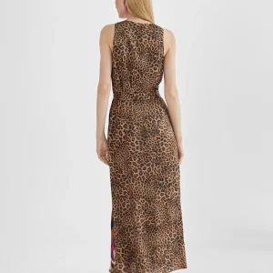 Lola Casademunt Vestidos Y Faldas<Vestido midi estampado LILA-NEGRO