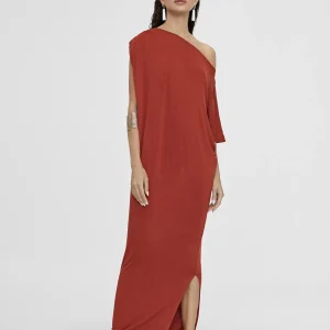 Lola Casademunt Vestidos Y Faldas<Vestido midi fruncido NEGRO